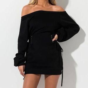 AKIRA Sweater Dress Black